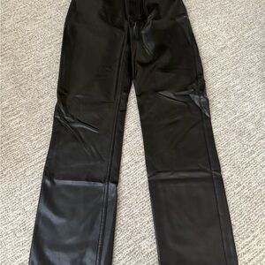 Women's Abercrombie Black Leather Pants